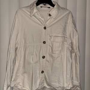 Zara Women's White and Cream Shirt